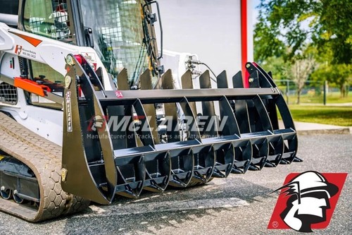 Root rake skid steer grapple - skid,